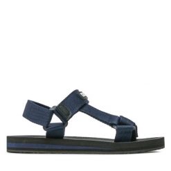 Sandały Big Star Shoes. Niebieskie sandały damskie BIG STAR SHOES, bez wzorów, bez obcasa, na płaskiej podeszwie, bez zapięcia. Za 89.99 zł.