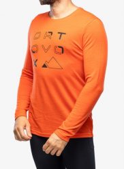 Longsleeve męski Ortovox 185 Merino Brand Outline LS. Brązowe bluzki z długim rękawem męskie ORTOVOX, l, bez wzorów, z materiału, bez kołnierzyka. Za 412.49 zł.