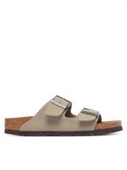 Birkenstock Klapki Arizona Bf 1033132 Khaki. Brązowe klapki damskie Birkenstock, bez wzorów, ze skóry, bez obcasa. Za 399.99 zł.