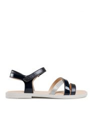 Geox Sandały J S.Karly G. D J5235D 002BJ C4002 D Granatowy. Niebieskie sandały dziewczęce Geox, ze skóry, bez zapięcia. Za 149.99 zł.