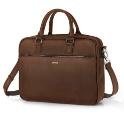 Torba na laptop Solier S34 Longford ciemny brąz. Torby na laptopa męskie Solier, bez wzorów, z jeansu, biznesowe, do ręki. Za 158.99 zł.