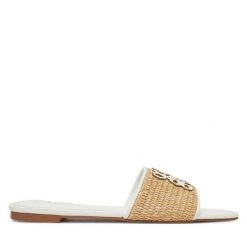 Klapki Nine West. Brązowe klapki damskie Nine West, bez wzorów, bez obcasa. Za 119.99 zł.