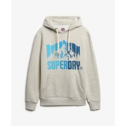 Bluza z kapturem Superdry Mountain Rainbow. Szare bluzy męskie Superdry., m, bez wzorów, z kapturem. Za 393.85 zł.
