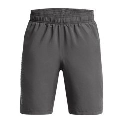 Chłopięce szorty Tech Woven z logo (Szare). Szare szorty dla chłopców Under Armour, bez wzorów, z materiału. Za 157.89 zł.
