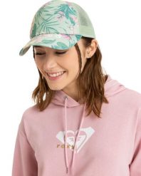 Czapka Trucker dla Kobiety INTO THE SUN Zielony. Zielone czapki i kapelusze damskie Roxy, bez wzorów, z materiału. Za 129.99 zł.