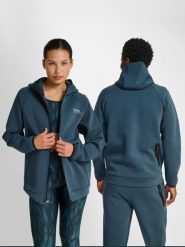 Bluza z kapturem i zamkiem błyskawicznym Hummel Tech Regular. Niebieskie bluzy męskie Hummel, s, bez wzorów, z bawełny, z kapturem, na fitness i siłownię. Za 353.00 zł.