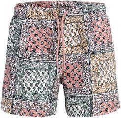 Jack & Jones Jack&Jones męskie szorty do pływania JPSTMAUI SHELL AOP SWIM SHORTS REG 12291808 ASH ROSE L. Czerwone krótkie spodenki sportowe męskie Jack & Jones, l, bez wzorów, do pływania. Za 89.99 zł.