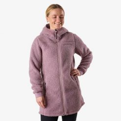 Bluza polarowa turystyka damska Swedemount Lofoten Pile Coat wodoodporna. Fioletowe bluzy damskie SWEDEMOUNT, bez wzorów, z polaru, bez kaptura, narciarskie. Za 297.00 zł.