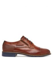 Bugatti Półbuty 315-AQR04-1000 Brązowy. Brązowe półbuty na co dzień męskie Bugatti, ze skóry, wizytowe, bez zapięcia. Za 339.99 zł.