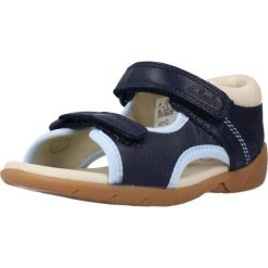 Sandały CLARKS ZORA SPIRIT T Niebieski. Niebieskie sandały męskie Clarks, ze skóry, bez zapięcia. Za 141.99 zł.