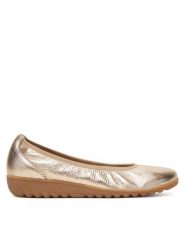 Caprice Baleriny 9-22161-44 Złoty. Żółte baleriny damskie Caprice, bez wzorów, ze skóry, bez obcasa. Za 269.99 zł.