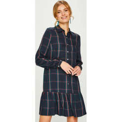 Answear - Sukienka Nomad. Czarne sukienki damskie ANSWEAR, z tkaniny, casualowe, z długim rękawem. W wyprzedaży za 139.90 zł.