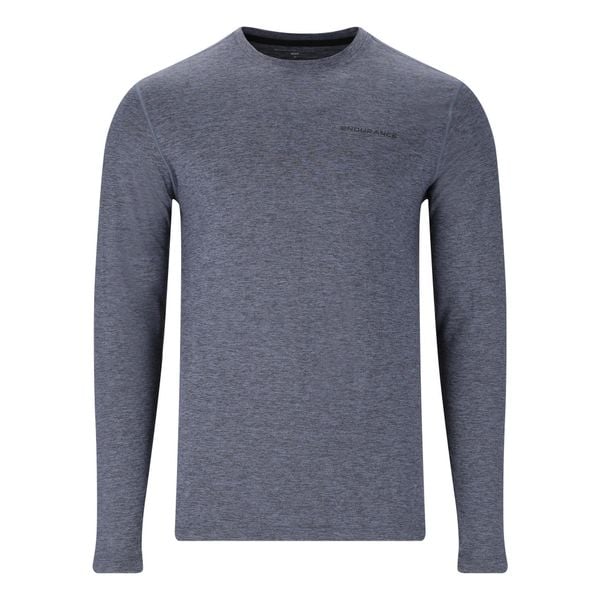 T-shirt z długim rękawem Endurance Abdon. Niebieskie koszulki sportowe męskie Endurance, bez wzorów, bez kołnierzyka, bez ramiączek, trekkingowe. Za 130.50 zł.