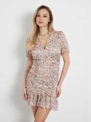 Guess Sukienka codzienna W4YK41 WGBL2 Różowy Regular Fit. Czerwone sukienki damskie Guess, na co dzień, l, z aplikacjami, z syntetyku, bez kołnierzyka, bez ramiączek, proste. Za 319.99 zł.