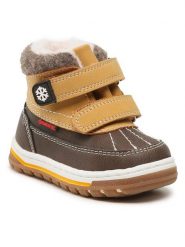 Kimberfeel Śniegowce Mini Brązowy. Brązowe buty zimowe chłopięce Kimberfeel, bez wzorów, ze skóry, bez zapięcia. Za 269.99 zł.