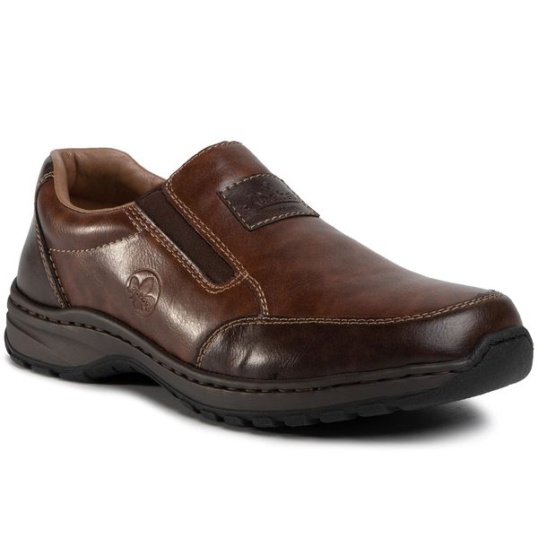Półbuty Rieker. Brązowe półbuty na co dzień męskie Rieker, bez zapięcia. Za 339.99 zł.