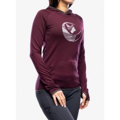Bluza z kapturem damska Sensor Merino Up Fleece Hooded. Czerwone bluzy damskie Sensor, na zimę, l, bez wzorów, z kapturem. Za 408.99 zł.