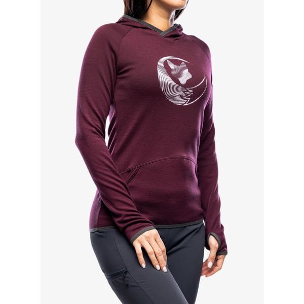 Bluza z kapturem damska Sensor Merino Up Fleece Hooded. Czerwone bluzy damskie Sensor, na zimę, xl, bez wzorów, z kapturem. Za 434.99 zł.