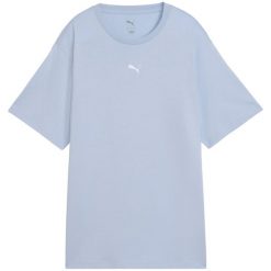 Koszulka damska PUMA ESS Relaxed Tee. Niebieskie t-shirty damskie Puma, l, bez wzorów, z bawełny, klasyczne, bez kołnierzyka. Za 77.99 zł.