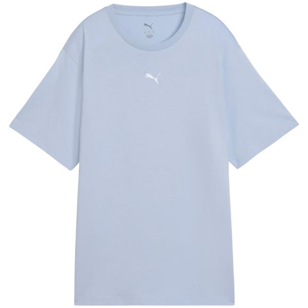 Koszulka damska PUMA ESS Relaxed Tee. Niebieskie t-shirty damskie Puma, s, bez wzorów, z bawełny, klasyczne, bez kołnierzyka. Za 77.99 zł.