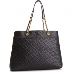 Torebka TORY BURCH - Flemming Triple-Compartment Tote 48893 Black 001. Czarne torebki do ręki damskie Tory Burch, ze skóry. Za 2,529.00 zł.