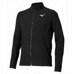 Bluza sportowa Mizuno Frontier Shadow Jacket. Czarne bluzy męskie Mizuno, bez wzorów, bez kaptura, tenisowe. Za 389.00 zł.