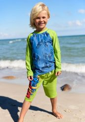 Koszulka Kąpielowa długi rękaw Chłopięca LEGO Ninjago Aiko306 Niebieska. Niebieskie t-shirty dla chłopców LEGO, bez wzorów, z dzianiny, bez ramiączek. Za 119.99 zł.