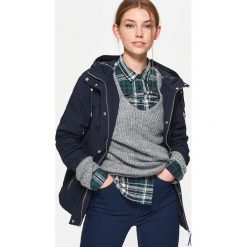 Parka z kapturem - Granatowy. Niebieskie parki męskie Cropp. Za 249.99 zł.