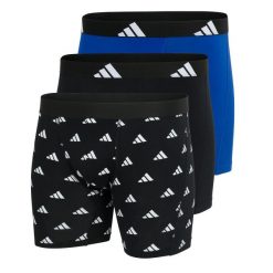 Bokserki Active Flex Cotton 3 pak. Niebieskie bokserki męskie Adidas, m, bez wzorów, z bawełny. Za 131.99 zł.