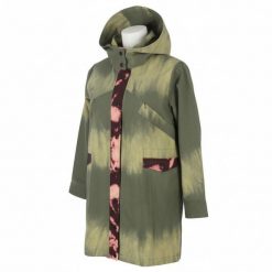 Desigual Safford damska kurtka wzorzysta z kapturem, rozmiar XS. Zielone kurtki damskie Desigual, na lato, xs, bez wzorów, z kapturem. Za 474.99 zł.
