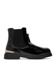 Guess Botki CEO-CS6755-01 Czarny. Czarne botki dziewczęce Guess, ze skóry, bez zapięcia. Za 199.99 zł.