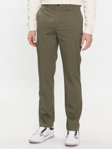Tommy Hilfiger Chinosy Denton MW0MW33938 Khaki Slim Fit. Brązowe eleganckie spodnie męskie Tommy Hilfiger, m, bez wzorów, z bawełny. Za 349.99 zł.