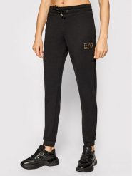 EA7 Emporio Armani Spodnie dresowe 8NTP66 TJ9RZ 1200 Czarny Regular Fit. Czarne spodnie dresowe damskie EA7 Emporio Armani, xs, bez wzorów, z dresówki. Za 299.99 zł.