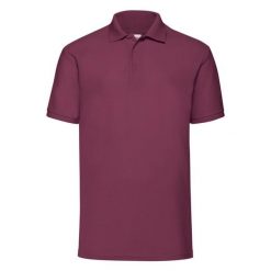 Męska Koszulka Polo 65/35 Pique. Brązowe koszulki polo męskie Fruit of the Loom, l, bez wzorów, bez ramiączek. Za 66.99 zł.