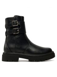ONLY Botki 15329999 Czarny. Czarne botki damskie Only, ze skóry, bez obcasa, na płaskiej podeszwie, bez zapięcia. Za 249.99 zł.