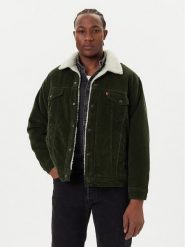 Levi's® Kurtka jeansowa Trucker A5784-0027 Zielony Relaxed Fit. Zielone kurtki męskie m, bez wzorów, z bawełny, bez kaptura. Za 669.99 zł.
