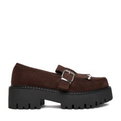 Loafersy DeeZee. Brązowe mokasyny damskie DeeZee. Za 169.99 zł.