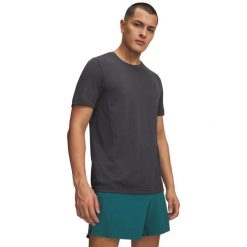 Koszulka treningowa męska Under Armour Vanish Seamless. Czarne koszulki sportowe męskie Under Armour, l, bez wzorów, z materiału, bez kołnierzyka, bez ramiączek, na fitness i siłownię. Za 205.45 zł.