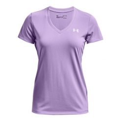 Koszulka z krótkim rękawem Damska Under Armour Tech SSV Szary. Szare t-shirty damskie Under Armour, bez wzorów, sportowe, bez kołnierzyka. W wyprzedaży za 93.40 zł.