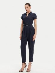 ACCESS FASHION Kombinezon 53-5511-128 Granatowy Regular Fit. Niebieskie sukienki damskie ACCESS FASHION, bez wzorów, z lyocellu, bez kołnierzyka, bez ramiączek. Za 459.99 zł.