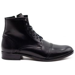 KENT Sztyblety zimowe 287D Czarne. Czarne botki męskie na zimę, bez wzorów, z kauczuku, eleganckie, bez zapięcia. Za 438.49 zł.