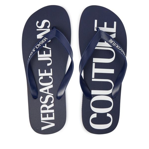 Japonki Versace Jeans Couture. Niebieskie klapki męskie Versace Jeans Couture, z jeansu. Za 140.99 zł.