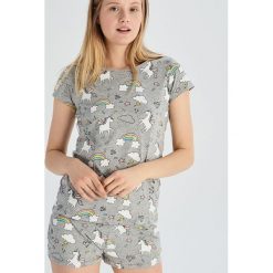 Dwuczęściowa piżama z jednorożcami - Jasny szar. Piżamy damskie marki Sinsay. Za 39.99 zł.