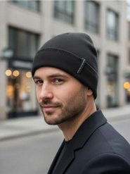 Czapka beanie z wiskozą - czarny. Czarne czapki i kapelusze damskie Sinsay, bez wzorów, z wiskozy. Za 19.99 zł.