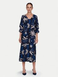 JDY Sukienka codzienna Anna 15349065 Granatowy Loose Fit. Niebieskie sukienki damskie JDY, na co dzień, xl, bez wzorów, z bawełny, bez kołnierzyka, bez ramiączek, proste. Za 139.99 zł.