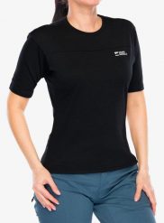 Koszulka rowerowa damska Mons Royale Diversion Merino Bike Jersey Short Sleeve. Czarne koszulki sportowe damskie Mons Royale, l, bez wzorów, z jersey, bez kołnierzyka, bez ramiączek, rowerowe. Za 406.99 zł.