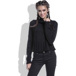 Czarny Sweter Krótki z Wysokim Golfem. Swetry damskie marki Molly.pl. W wyprzedaży za 59.95 zł.