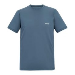 Męska Koszulka Fingal Stretch T-shirt. Niebieskie koszulki sportowe męskie Regatta, m, bez wzorów, bez kołnierzyka, bez ramiączek, trekkingowe. Za 94.99 zł.