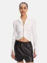 Versace Jeans Couture Koszula 78HAL203 Biały Slim Fit. Białe bluzki damskie Versace Jeans Couture, bez wzorów, z bawełny, bez kołnierzyka, bez ramiączek. Za 649.99 zł.