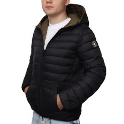 Kurtka męska dwustronna z kapturem U.S POLO ASSN. Czarne kurtki męskie U.S. Polo Assn., m, bez wzorów, z kapturem. W wyprzedaży za 199.00 zł.
